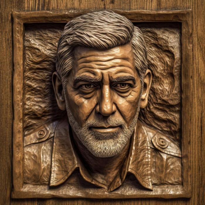 Famous (George Clooney 2, 3DFMS_7569) 3D models for cnc